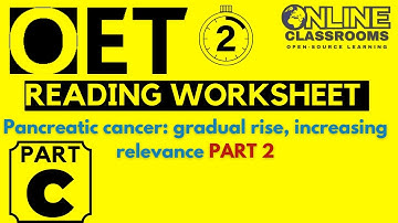 Reading Part C Worksheet: Pancreatic Cancer