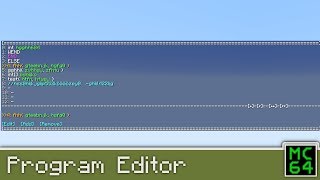 MC64 computer | program editor (WIP) | vanilla Minecraft 1.14 [English]