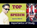 Top educational speech  importance of study by raja sir i must watch for all students