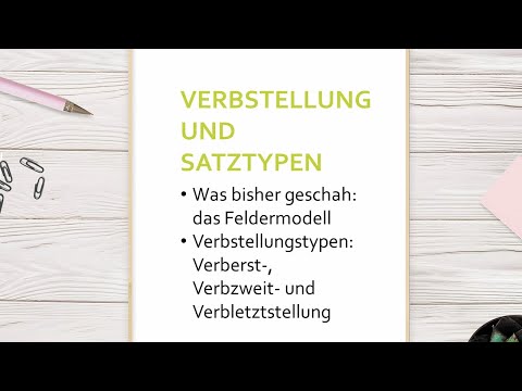 Video: Für Satztypen?