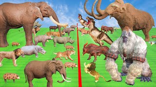 Prehistoric Mammals VS Modern Animals Size Comparison Animal Revolt Epic Battle Mammoth V\/s Elephant