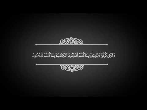 ولكن كونوا ربانيين بما كنتم تعلمون الكتاب وبما كنتم تدرسون حالات واتس 2