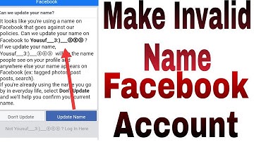 Create Invalid Name Facebook Account Update Working Trick 2020  ( Technical Yousaf )