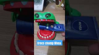 CROCODILE 🐊 DENTIST CHOMP NIVEA HAND CREAM #funnygames #asmrsounds #trending #satisfying #shorts