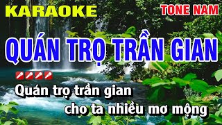 Karaoke Quán Trọ Trần Gian Tone Nam Nhạc Sống | Nguyễn Linh