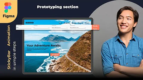 Creating a Sticky Navigation Bar in Figma: Scroll Down & Watch It Stick!