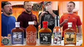 How SPICY are HOT ONES Wings? Trying HOT ONES Sauces!
