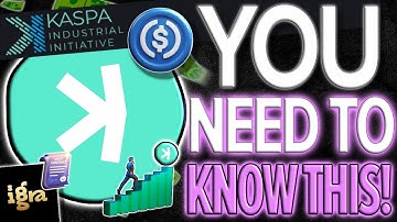 $KAS KASPA🔥- KASPA TO FIX $200 TRILLION PROBLEM [MAJOR SMART CONTRACT & STABLECOIN UPDATE!]