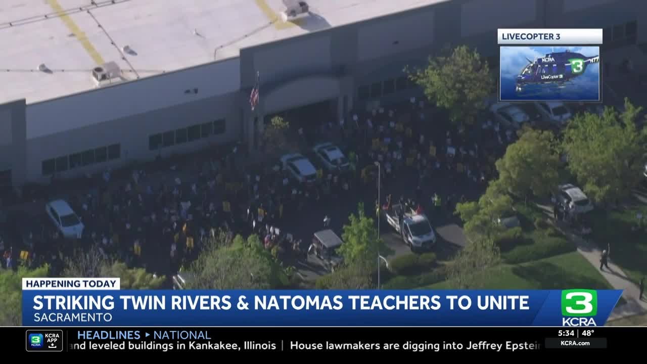 Natomas and Twin Rivers teachers unite for strike march in Sacramento ...
