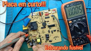 placa ar condicionado Consul PCB05 não liga nada, estourou e parou de funcionar, dica de reparo