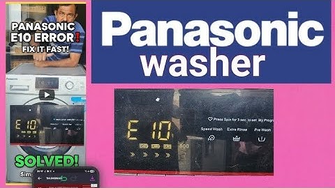 Panasonic wasmachine fout E10 oplossen | inlaatklep defect /// Reparatiehandleiding