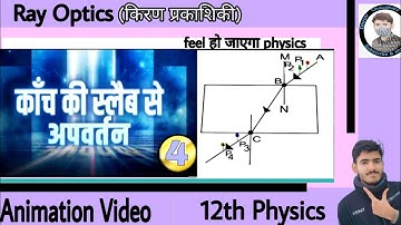 कांच की स्लैब से अपवर्तन|12th_physics Animation video|Ray optics chapter:-9