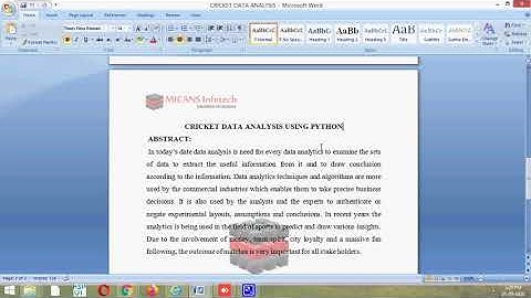 Cricket Data Analysis Using python - PYTHON IEEE PROJECTS 2020