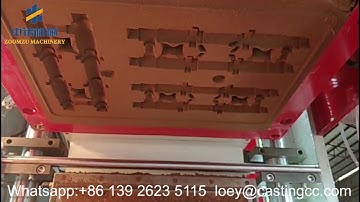 Automatic flaskless clay sand casting molding machine and trolley line for making auto parts-zoomzu