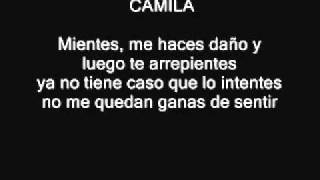 Camila -  Mientes (Con Letra y Acordes) chords