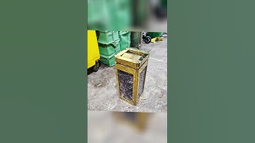 thùng rác đá hoa cương nắp lật