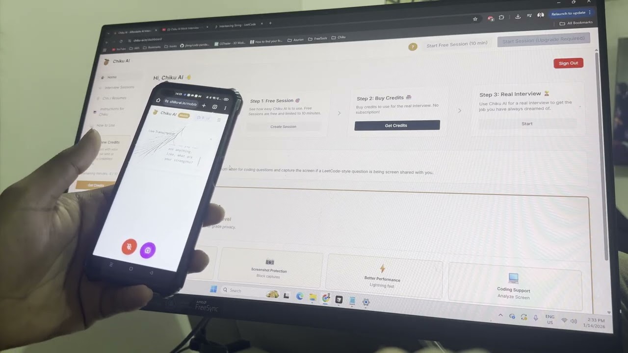 Chiku AI Demo: AI Interview Preparation Tool Demo (Web, Mobile & Desktop)