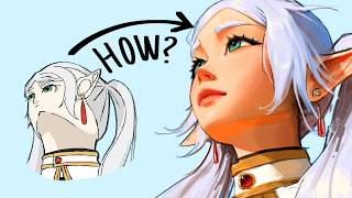 ¿Cómo se dibuja REALMENTE este ángulo de Frieren? (método del triángulo)