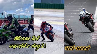 Real sound and flyby! Misano test 2024 superbike day2