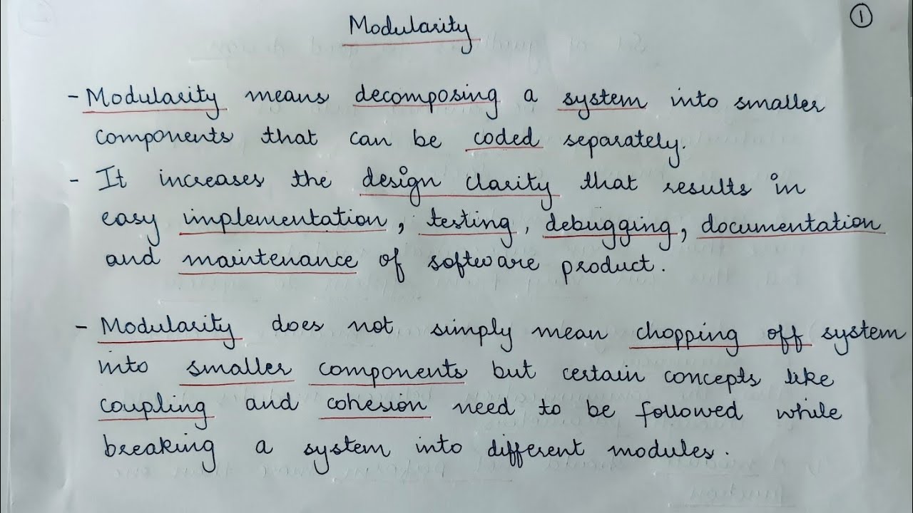 Modularity in System Analysis and Design