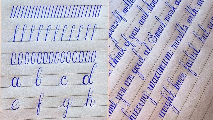 Handwriting practice for students, Cursive writing with Ball Pen