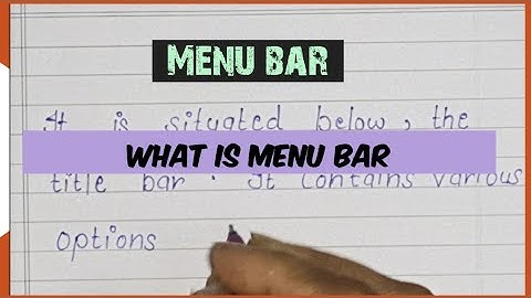 definition of menu bar || menu bar || Computer