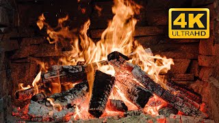 Best Relaxing Night With Cozy Fireplace 4K 🔥🔥 Crackling Fire Sounds & Cozy Crackling Wood In Fire