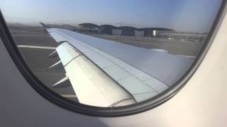 Qantas QF009 A380 landing in Mascat after diverging due to fog in Dubai