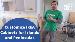 how to customize ikea cabinets for islands and peninsulas