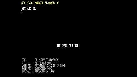 Quick demo of new autoboot features of the C128 device manager (version 2.0 alpha code)