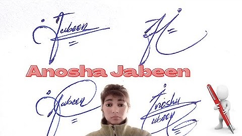 Anosha Janeen Sign style#name signature with arooj