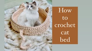 How to crochet cat bed/basket  #crochet #cat #catbed #youtube #viral #youtubevideo #trending #howto