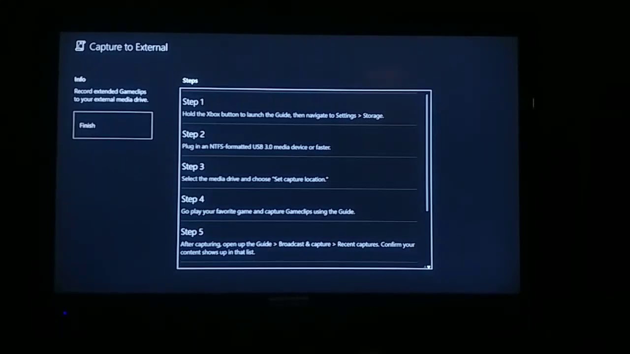 Xbox One 2017 Fall Update Using External Storage for Game DVR Capture