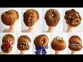 Top 9 Cute And Easy Hairstyles Bun | Updo Hairstyle With Braids | New Hairstyle For Wedding Guest