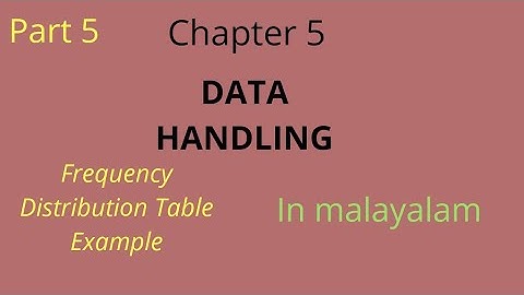 CBSE Class 8 MATHS/ Chapter 5- DATA HANDLING /Frequency Distribution Table Example