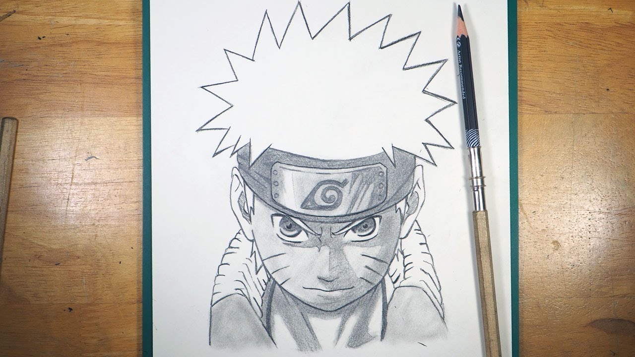 How to draw Naruto Uzumaki (Naruto anime) - Sketchok easy drawing