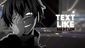 TEXT LIKE NEPTUN - SONY VEGAS (SVP)「TUTORIAL」