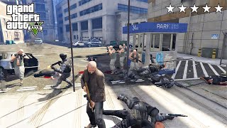 GTA 6 - Michael And His EX-ARMY SOLDIERS FIVE STAR COP BATTLE (GTA V Funny Moments)