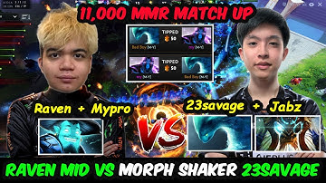 23savage Morphling Feat Jabz Morph Shaker Combo vs Fnatic Raven MIDLANE 11K MMR Match Up Dota 2 7.28