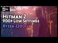 Amd ryzen 3 2200g  hitman 2 benchmark  low settings  wepc benchmark