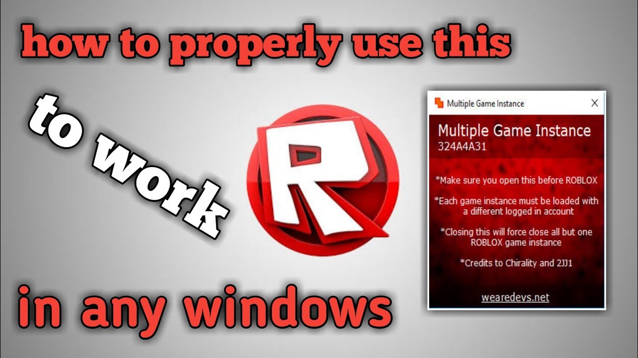 How to really open multiple roblox in 1 PC ( ROBLOX ) WORKING!! 