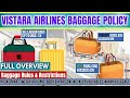 🛫 Vistara Baggage Rules: What You Need to Know