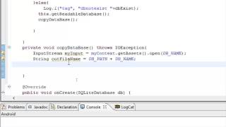 Android application jokes 9 SQLite copy data base  from assets if not exist
