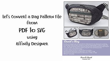 Convert a Bag Pattern File from PDF to SVG using Affinity Designer