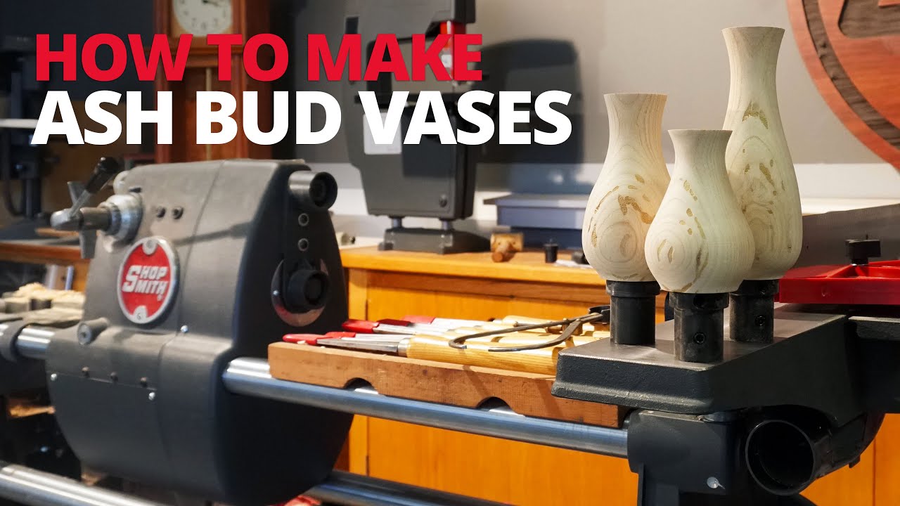 How to Turn Ash Bud Vases | Shopsmith Lathe