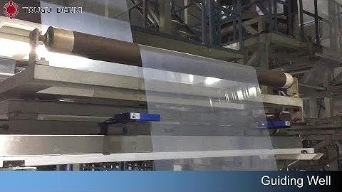 Blown Film Extrusion Line - Web Guiding System with Automatic Sensor Positioner