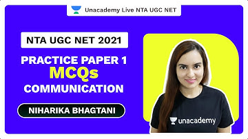 NTA UGC NET 2021 | Practice Paper 1 MCQs Communication | Niharika Bhagtani