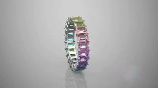 Multiple Color Stone Ring | 3d Rendering | Jewellery Visualization
