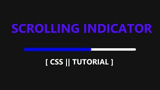 SCROLLING INDICATOR EFFECT || Special scrolling effect using HTML, CSS , JAVASCRIPT || Coding Branch