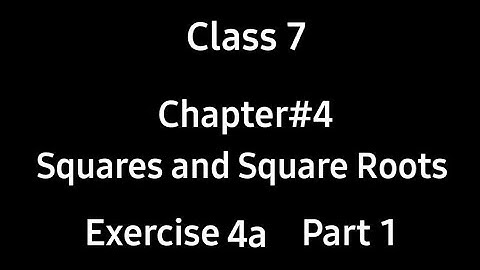 Squares and Square Roots | Chap:4 | Ex-4a | Part1 | Class 7 | Countdown | Maths | by Ms. Hiba